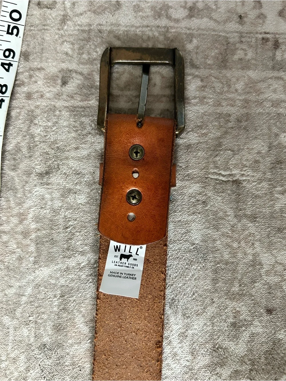 WILL Multicolor Striped Leather Men/Women’s Belt size 42